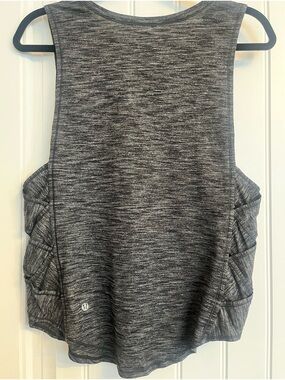 lululemon athletica Heathered Charcoal Ruched Side Tank
